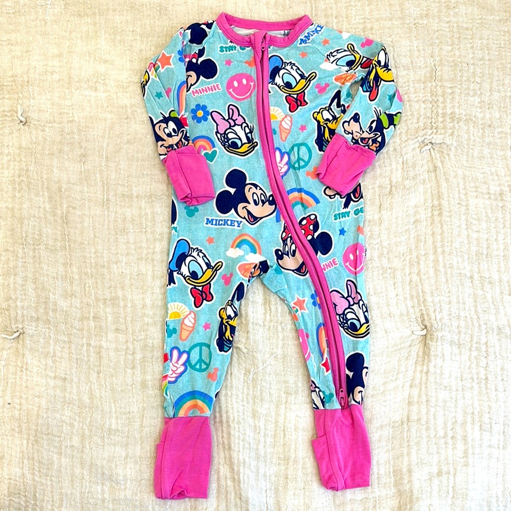 Little Sleepies Mickey’s Clubhouse PJs Size 3-6 Months